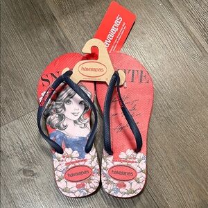 Havaianas Womens Slim Princesas Rubber Open Toe Beach